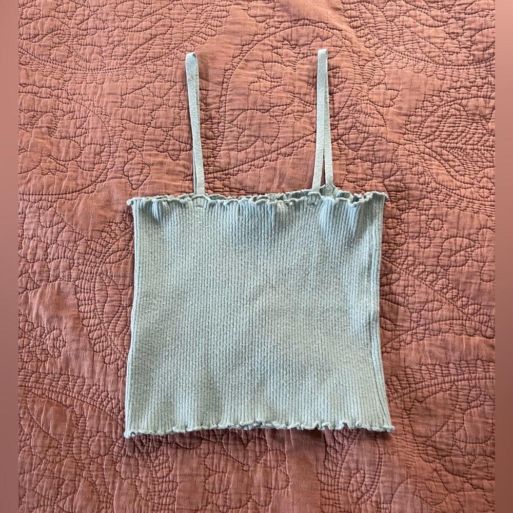 PacSun Seafoam Blue Green Cropped Tank Top